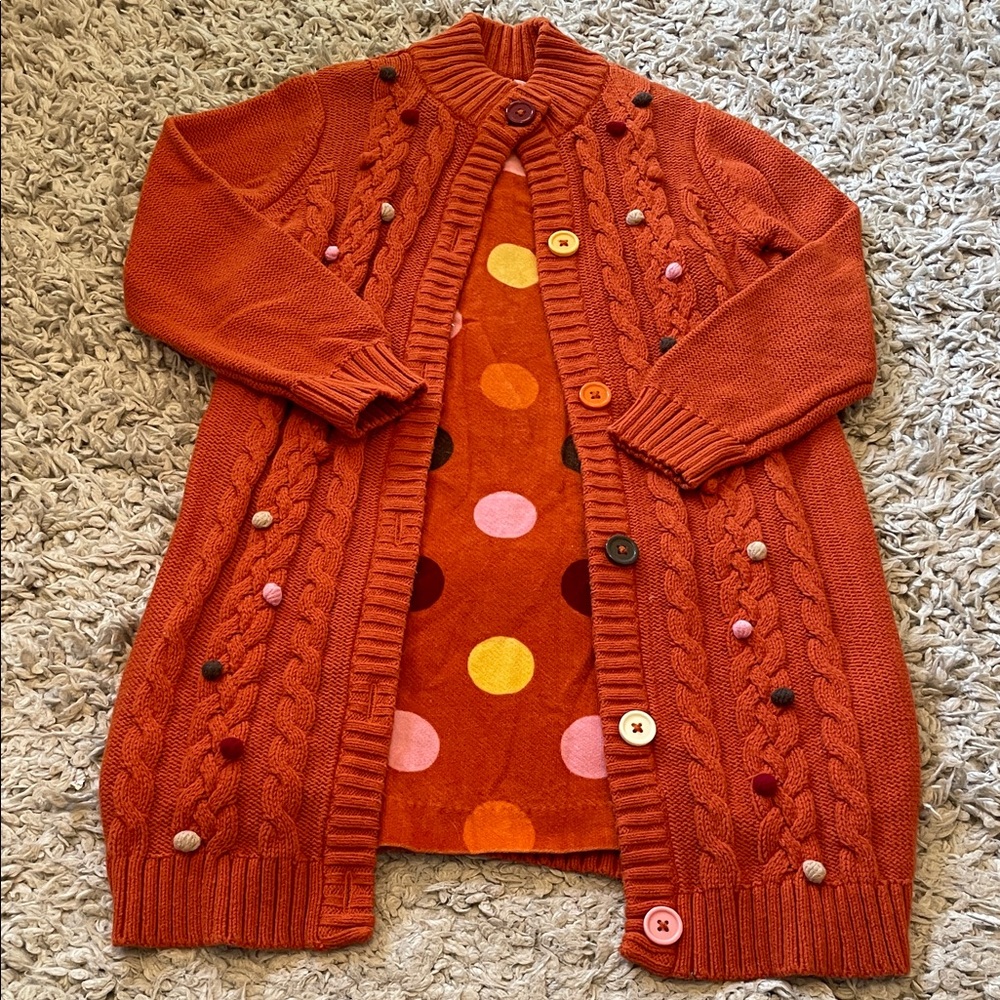 2009 Gymboree “Purrfect Autumn” Jumper & Cardigan Outfit, Size 5